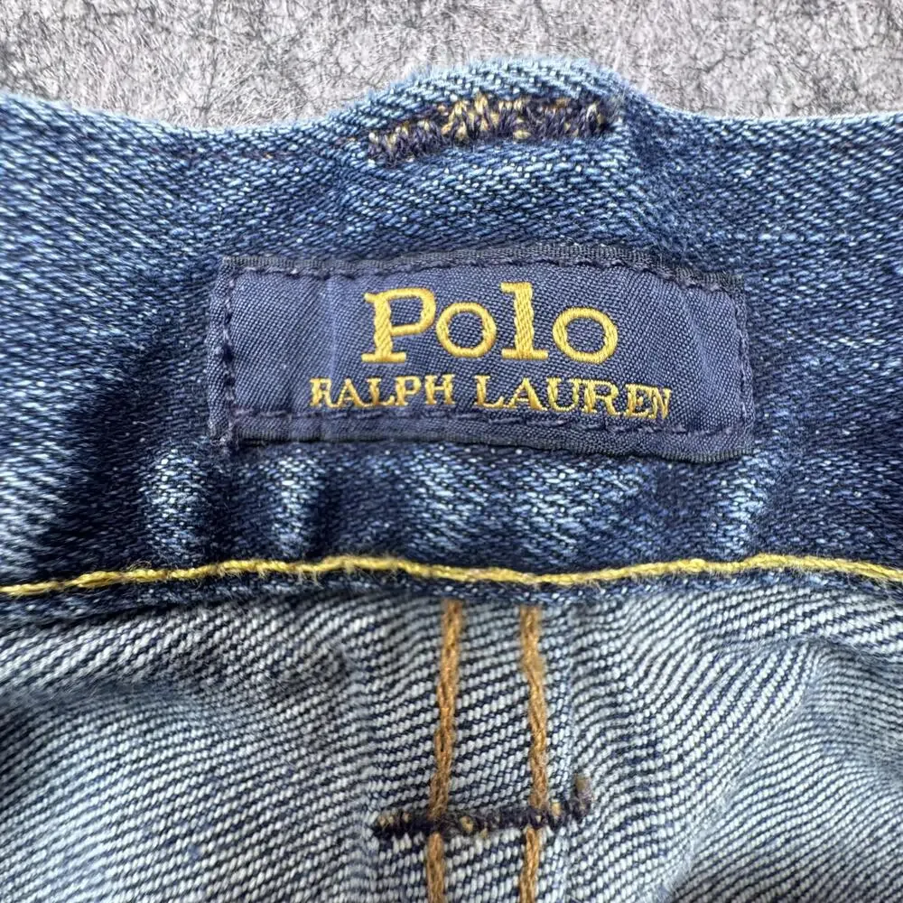 Polo Ralph Lauren Hampton Relaxed Straight Jeans Mens 34x31 Blue Stretch Denim